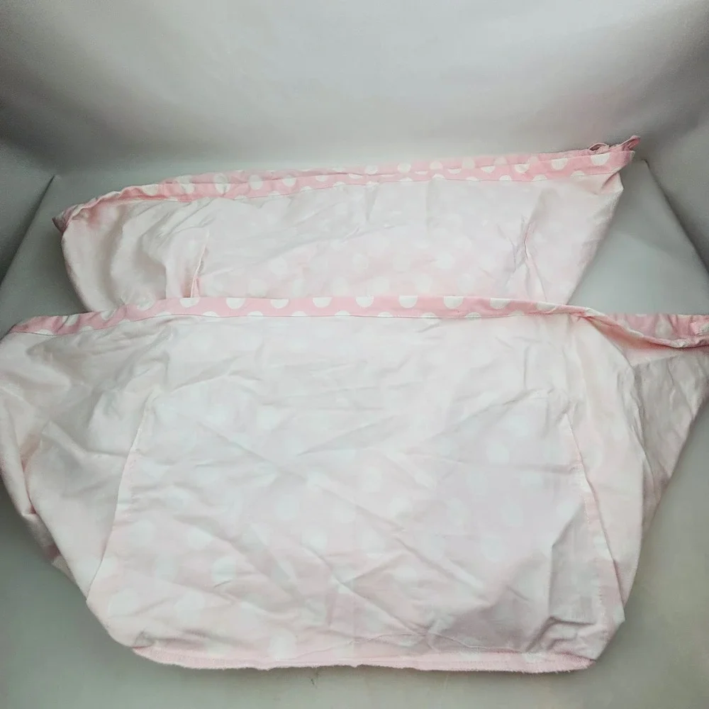 Pottery Barn Kids Sabrina Basket 11 Liner Lot Pink White Polka Dot M L XL